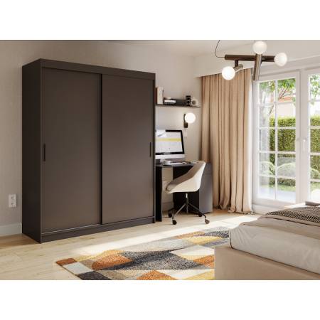 Szafa przesuwna 2-drzwiowa 180 cm INDIANA garderoba biała